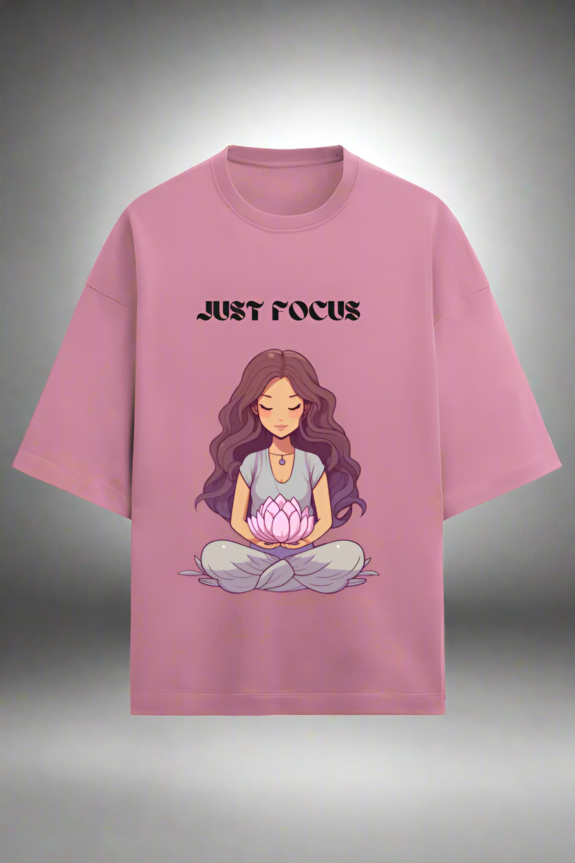 Terry Oversized T-Shirt with Girl Focused Design – Empowering Style