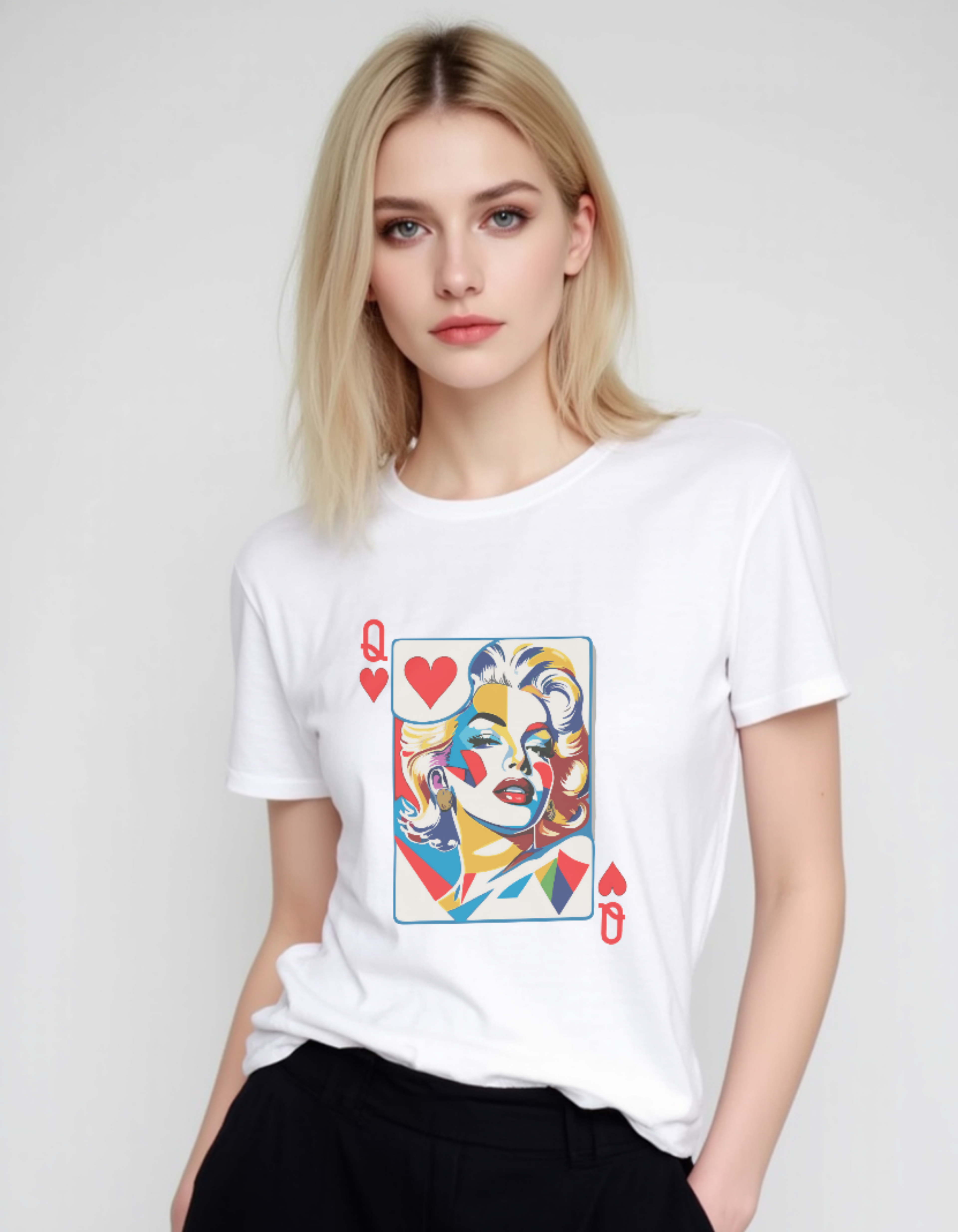 Queen of Hearts Pop Art T-Shirt
