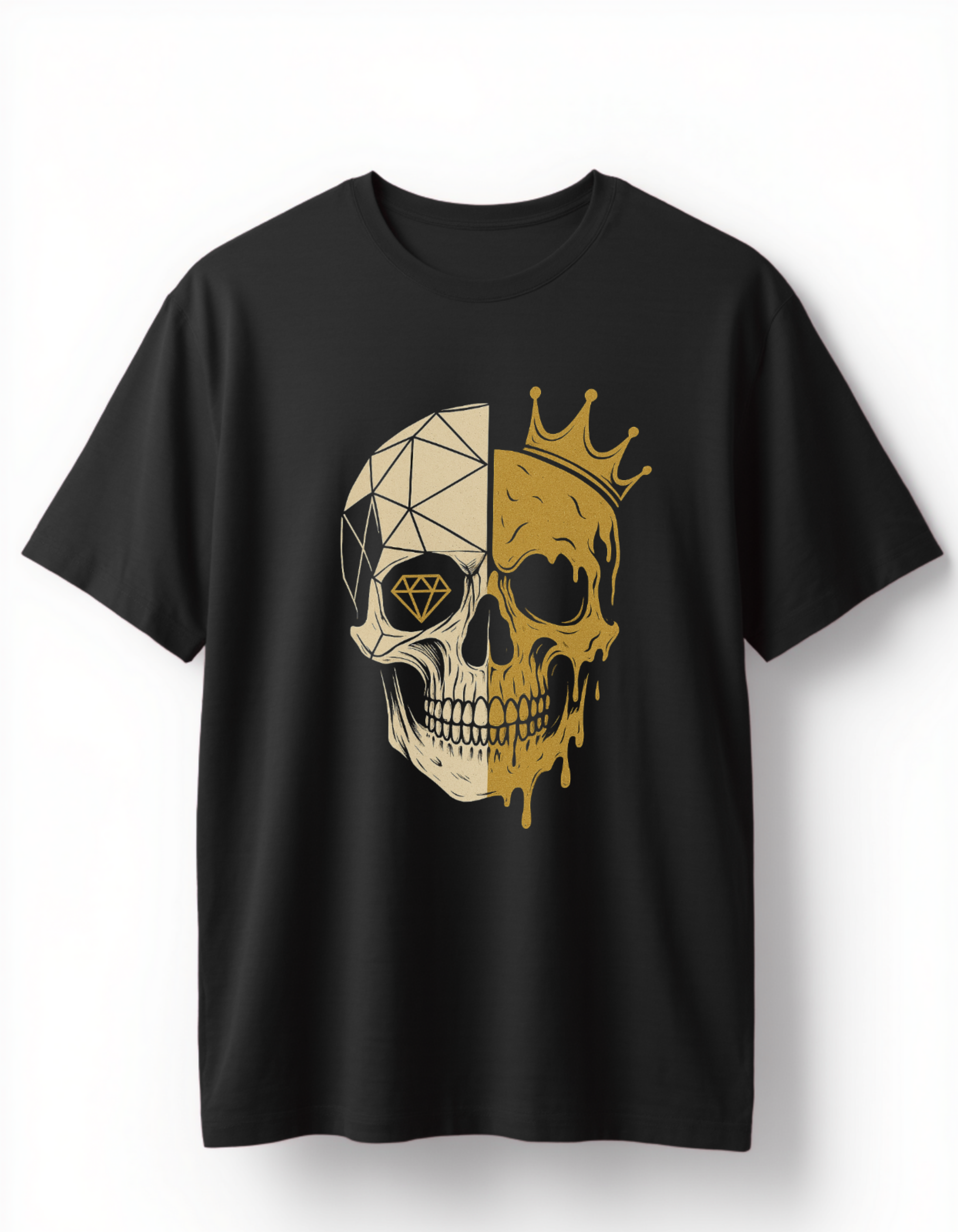 Royal Skull Drip Black Tee