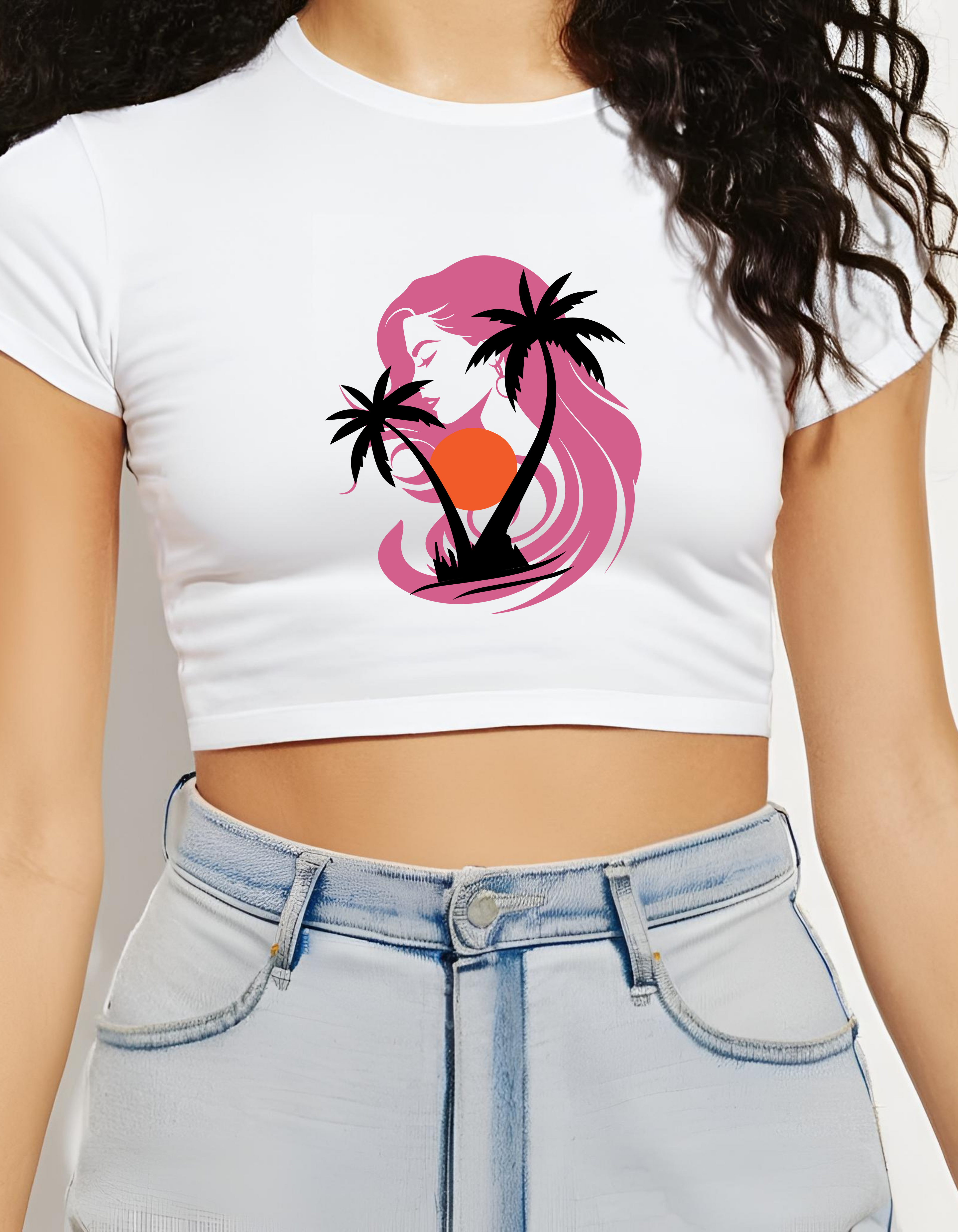 Tropical Sunset Cropped Top
