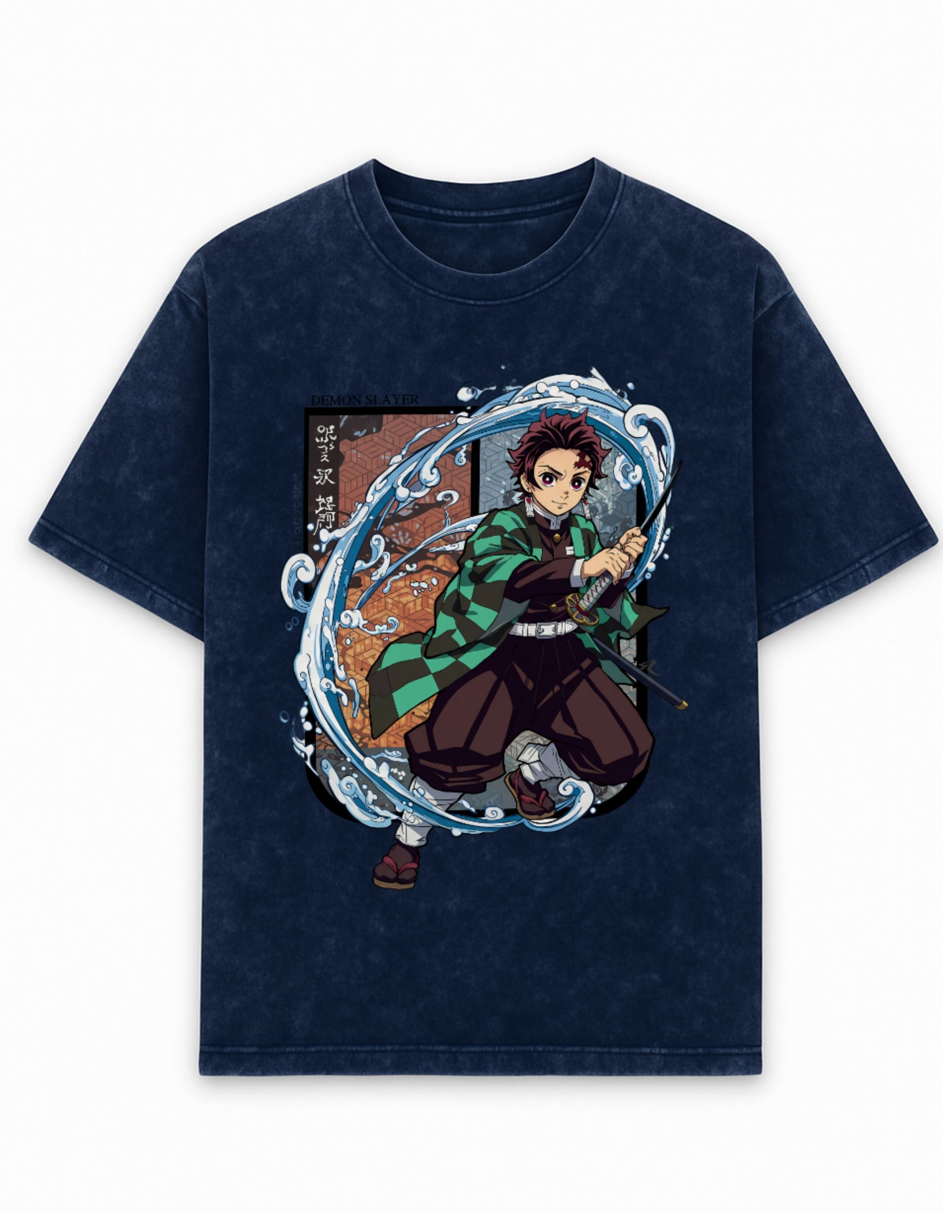 Water Swordsman Acid Wash Oversized Tee