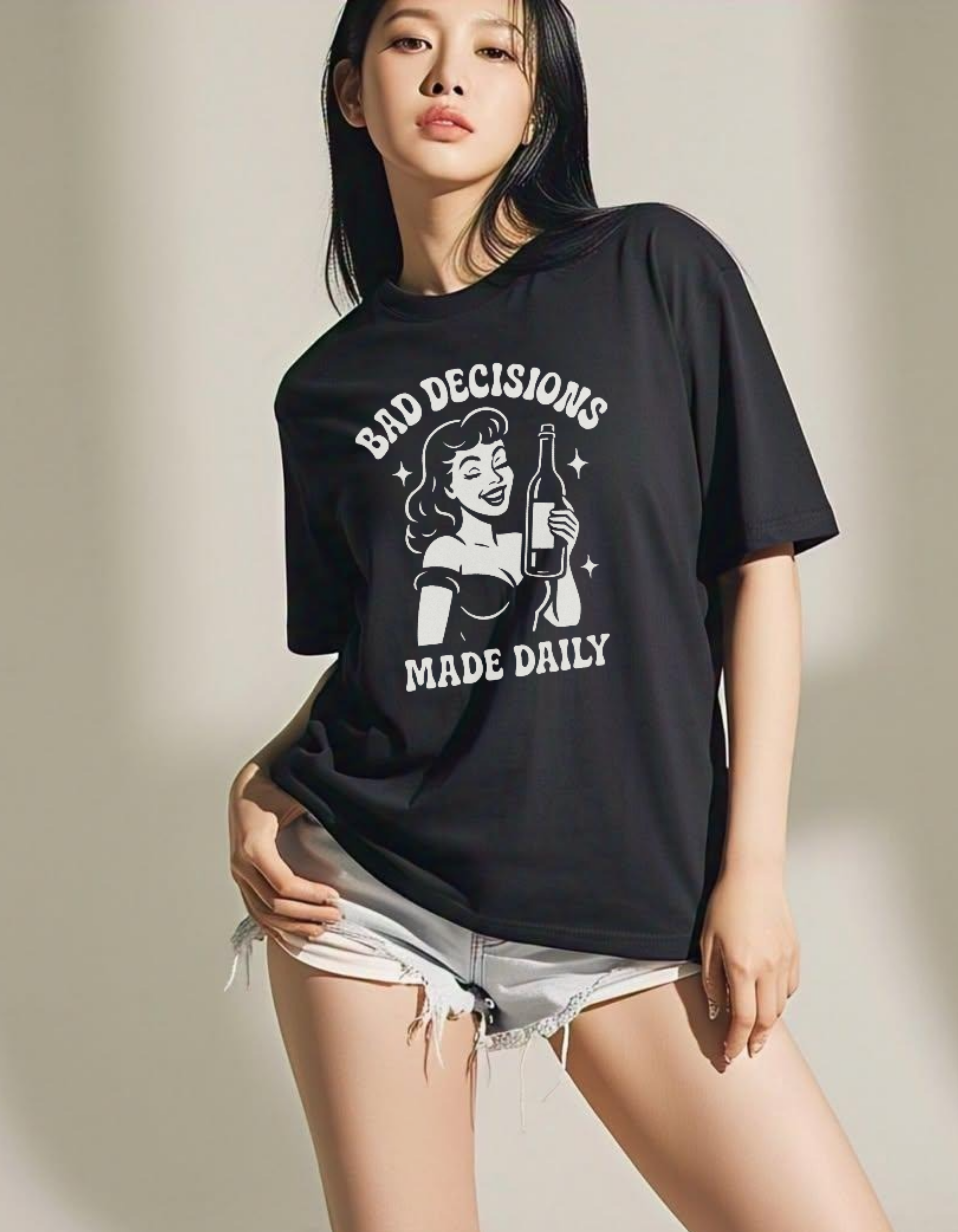 Bad Decisions Made Daily Oversized T-Shirt