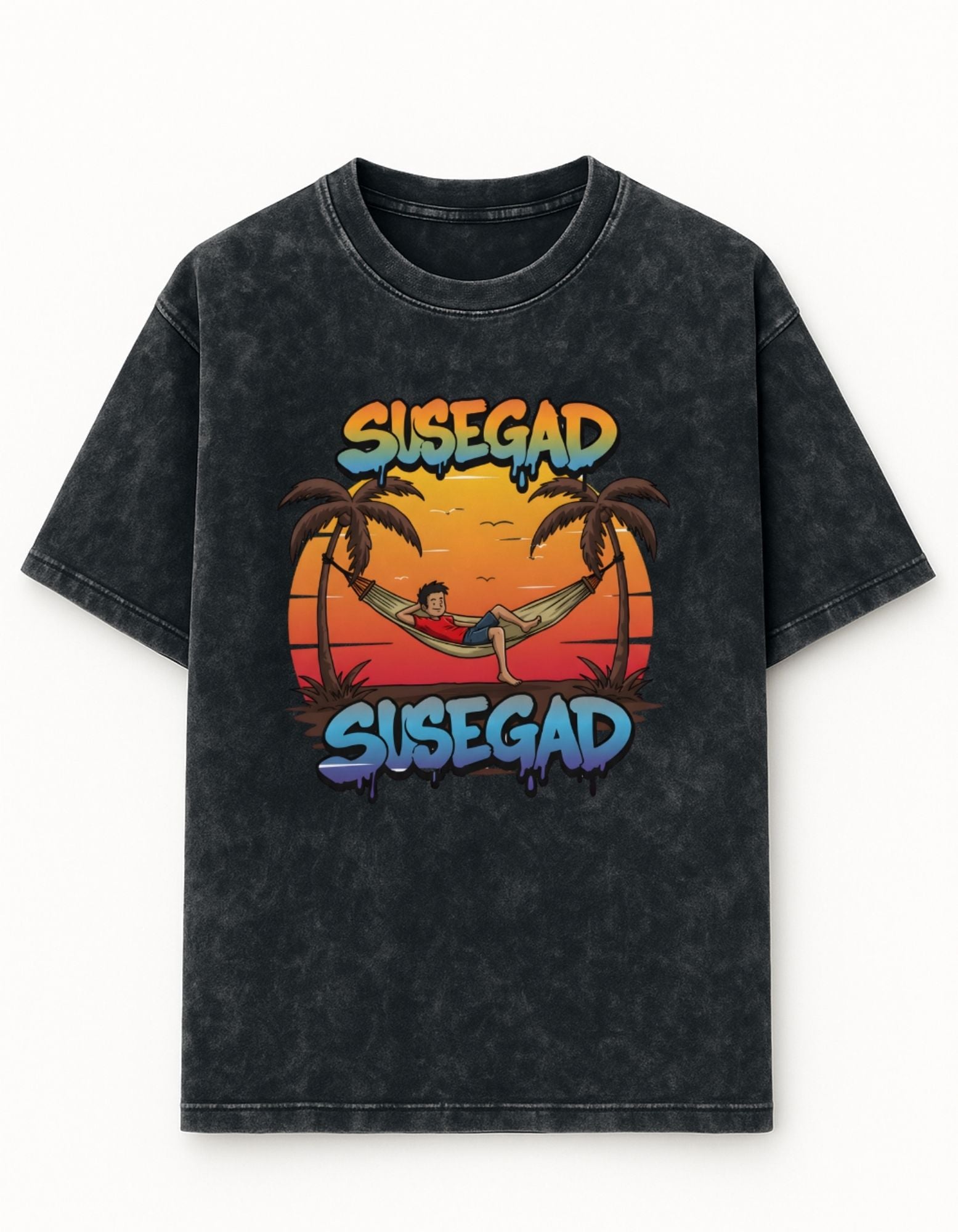 Susegad Acid Wash Oversized Tee