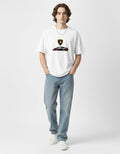 Terry Oversized T-Shirt with Lamborghini Print