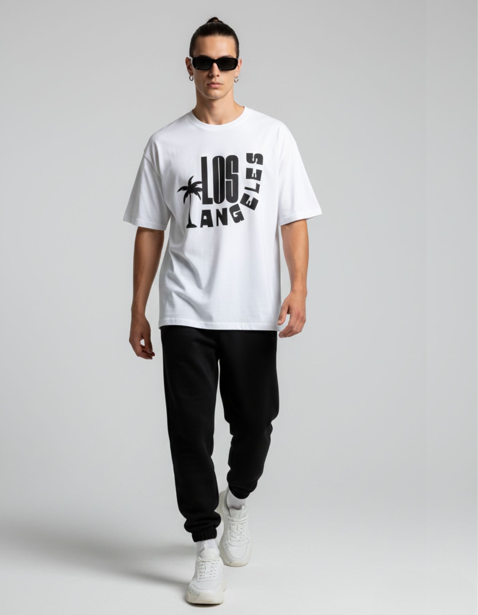 Terry Oversized T-Shirt with Los Angeles Print – Bold City Vibes