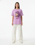 Purple Hair Portrait Oversized T-Shirt