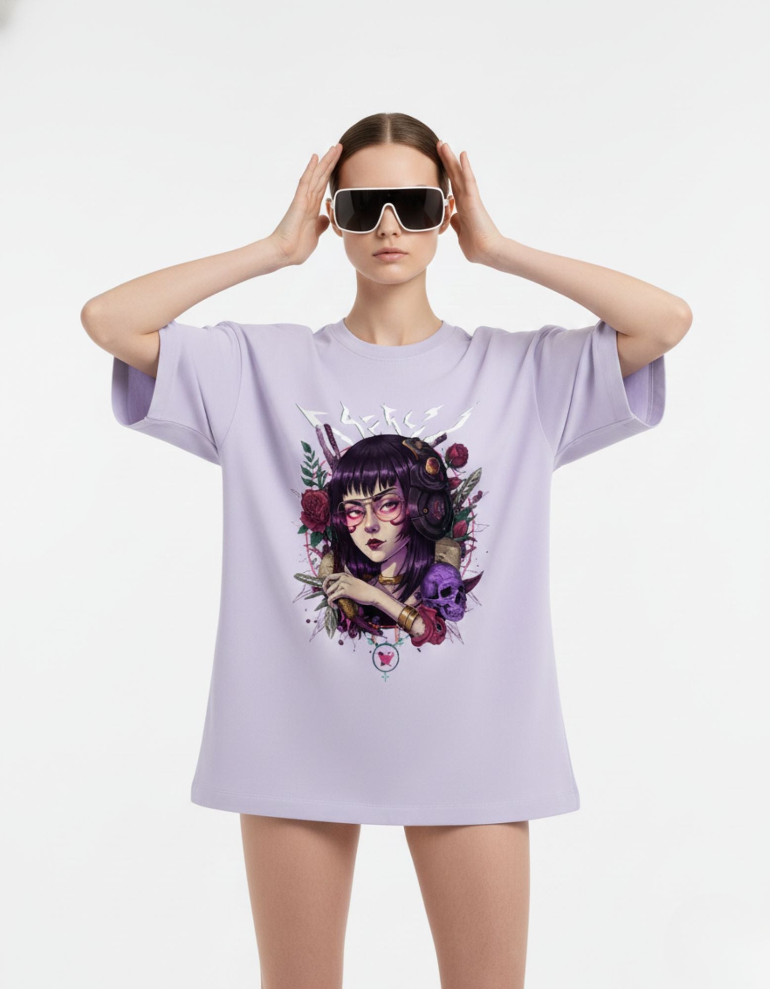 Terry Oversized Tee – Dark Rose Edition