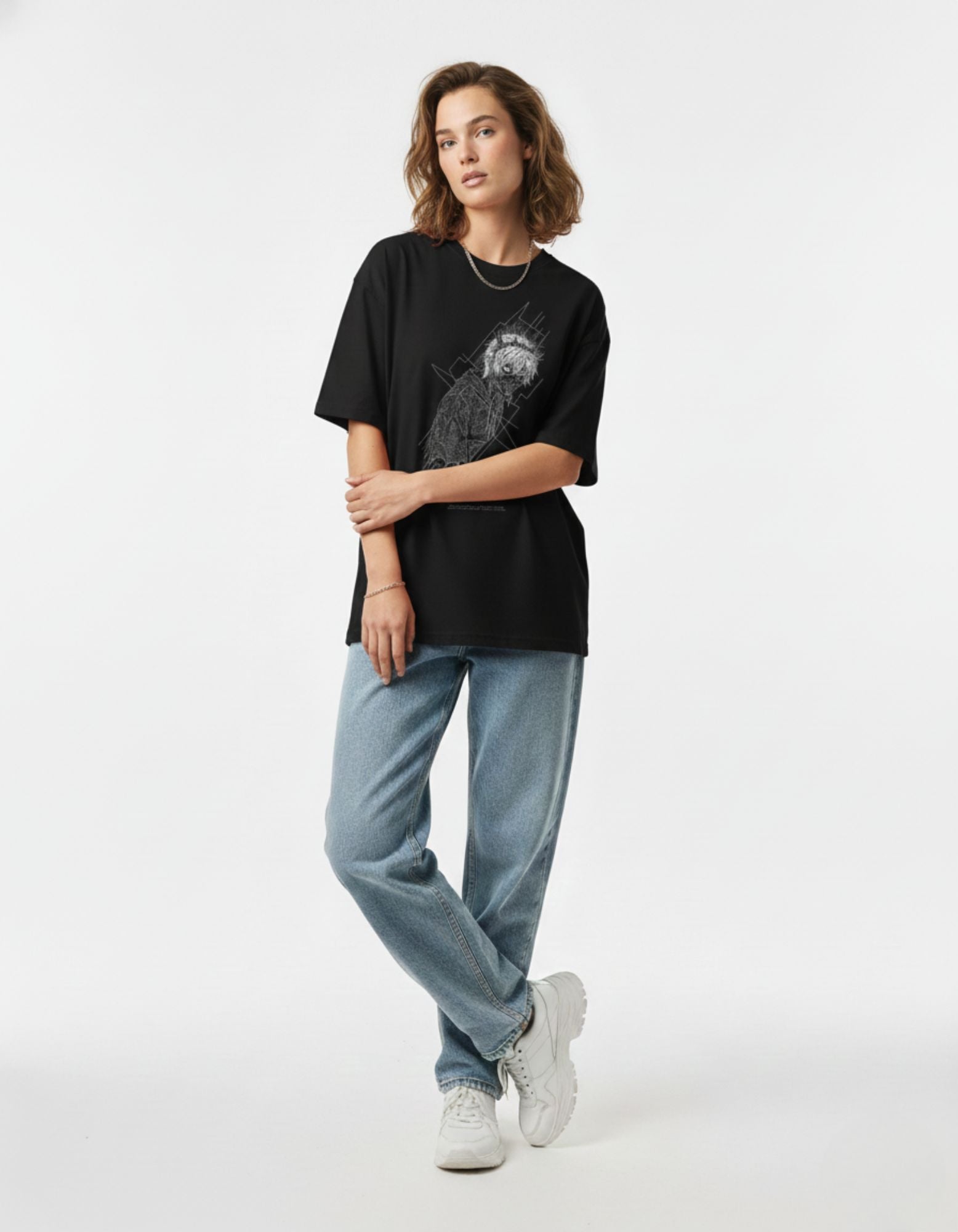 Glitchcore Anime Oversized T-Shirt