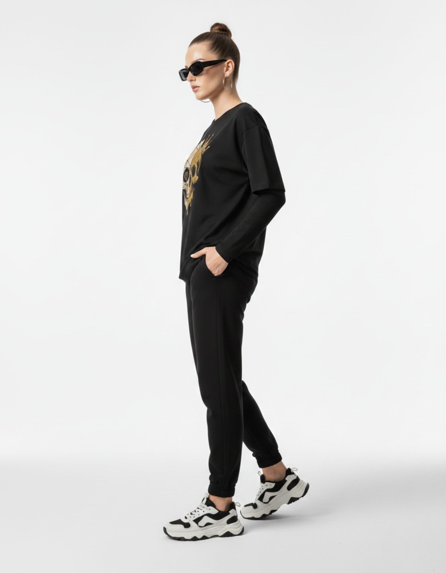 Royal Skull Drip Black Tee