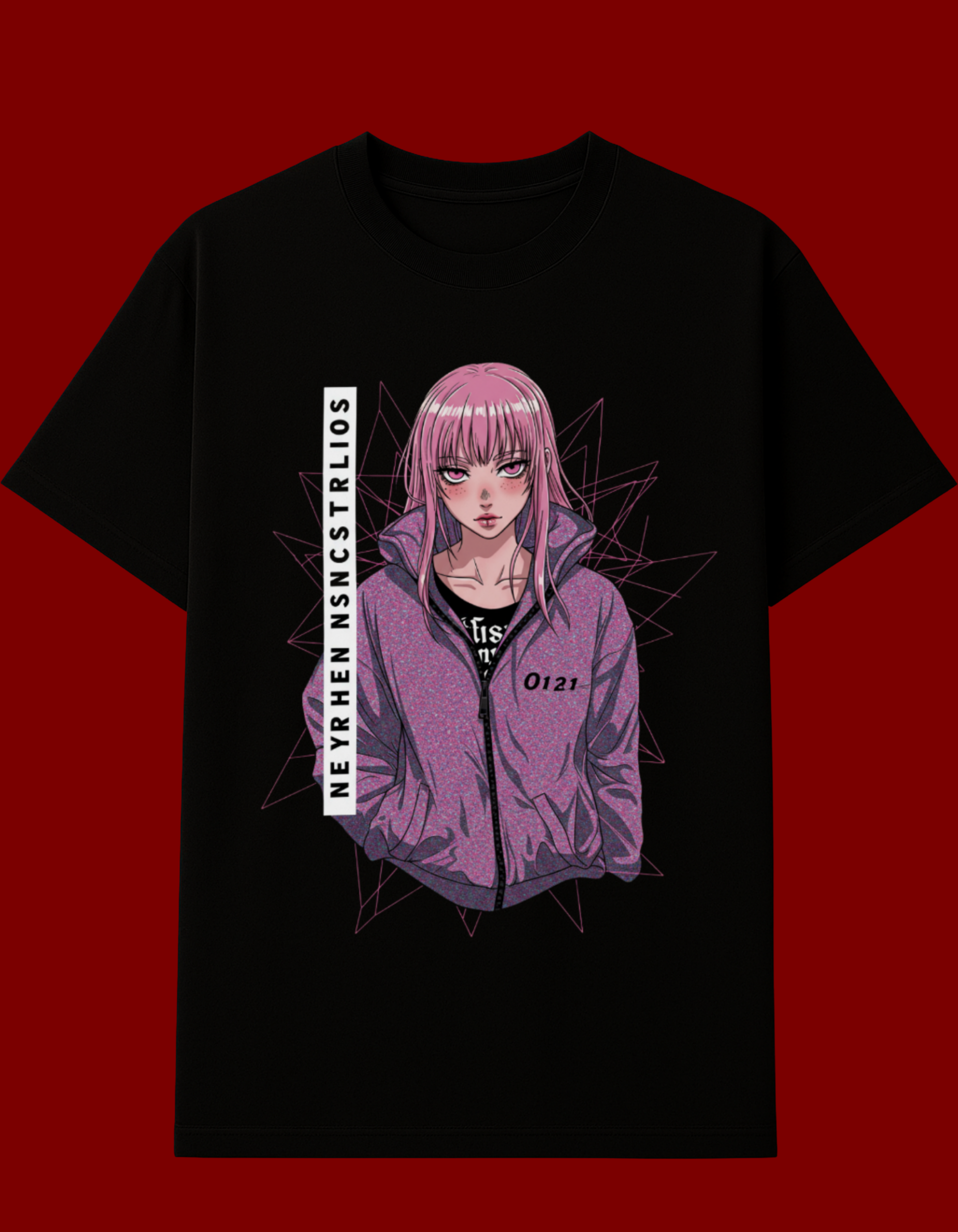 Neo Tokyo Pink Girl Oversized T-Shirt