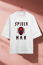 Terry Oversized T-Shirt with Spider-Man Print – Heroic Style