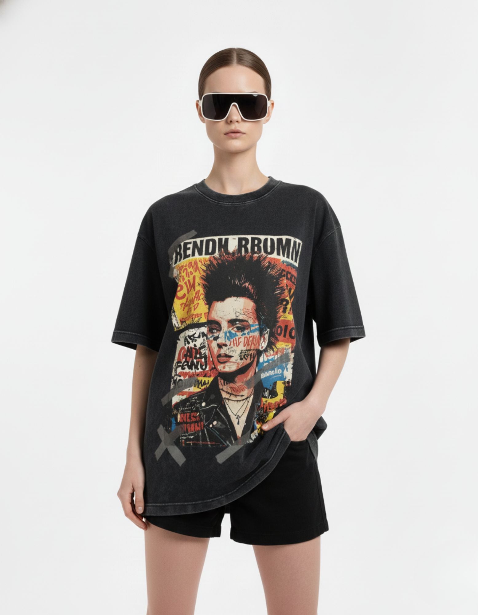 Street Riot Acid Wash Oversized Tee