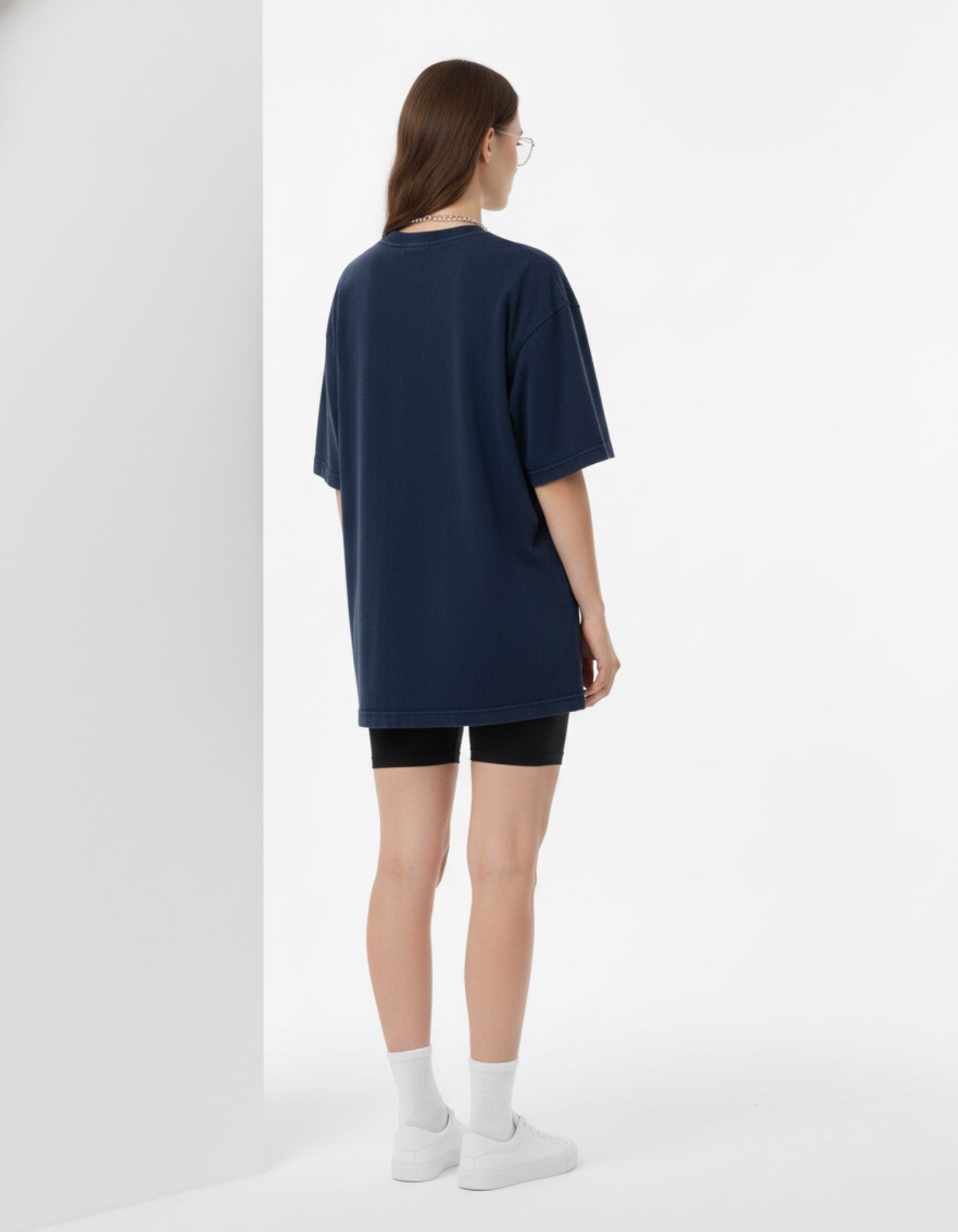 Gothic Maid Acid Wash Oversized Tee