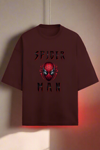 Terry Oversized T-Shirt with Spider-Man Print – Heroic Style