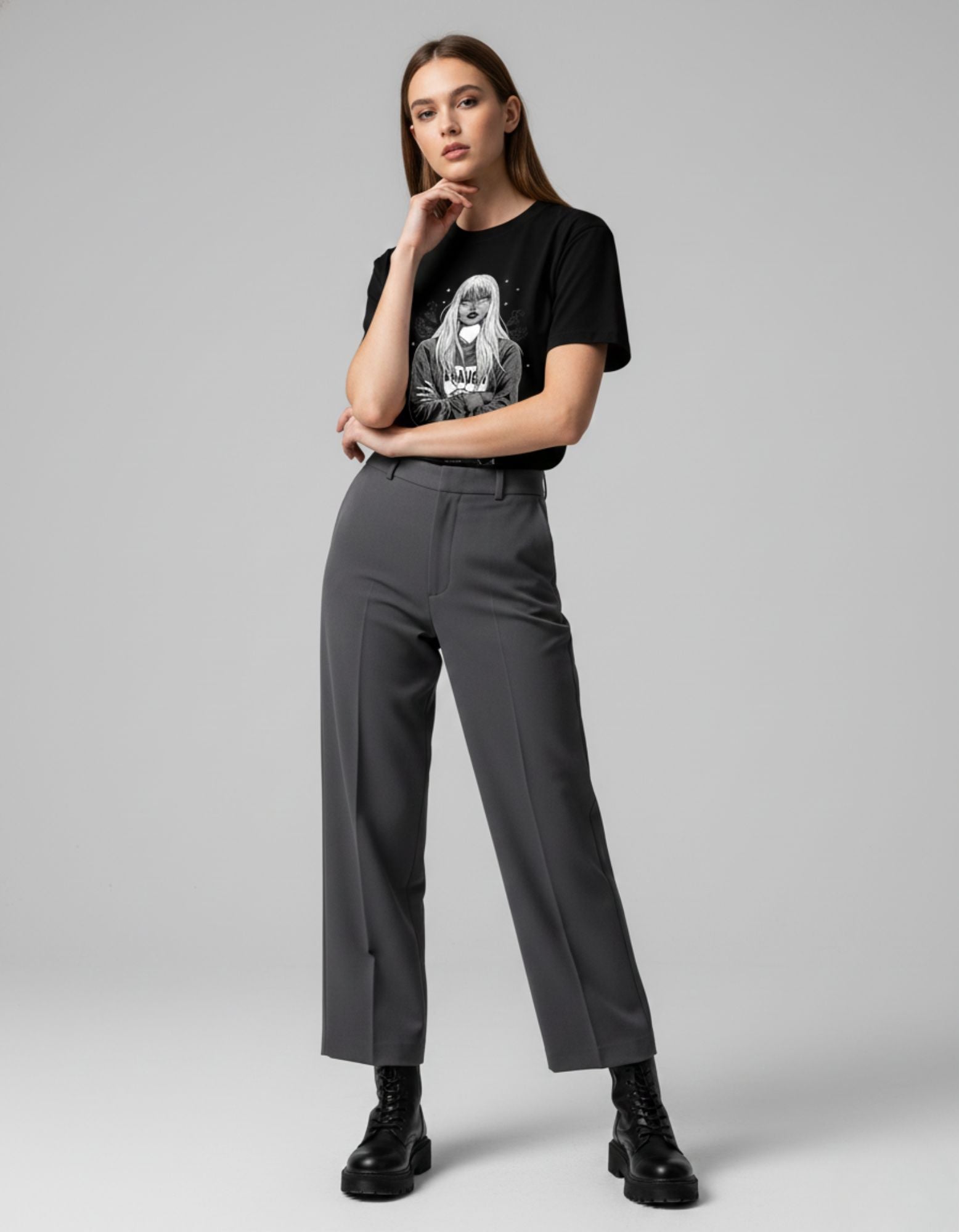 Monochrome Rebel Oversized T-Shirt
