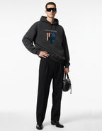 Acid Wash Hooded Sweatshirt