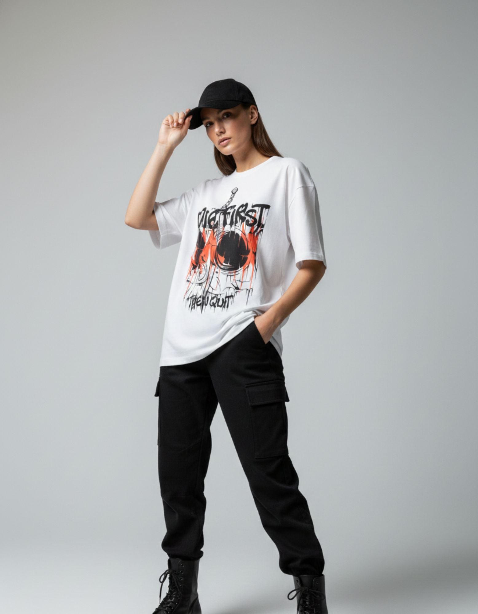 Die First Then Quit T-Shirt - Bold and Fierce Attitude