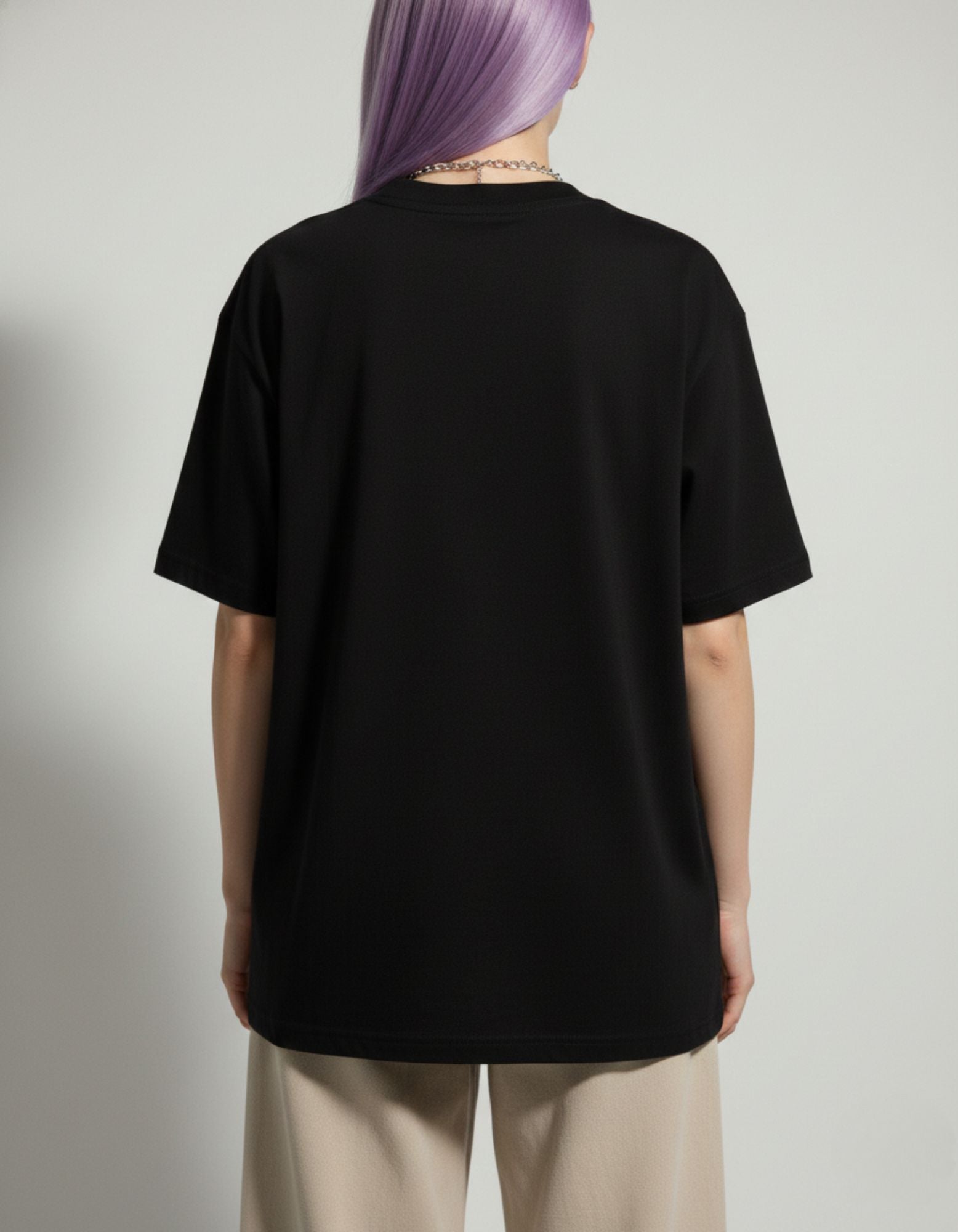 Oversized Anime Print T-Shirt