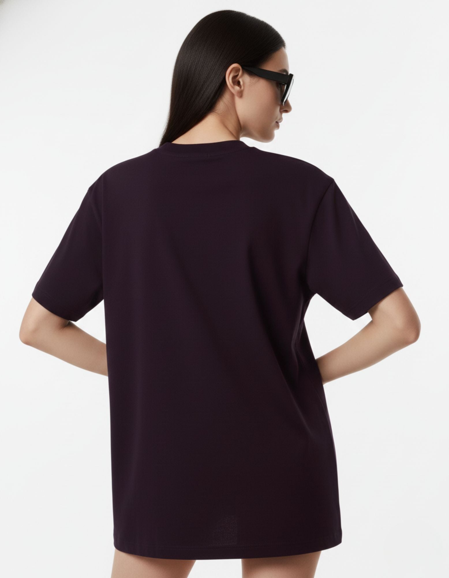 Pink Double Face Graphic Oversized T-Shirt
