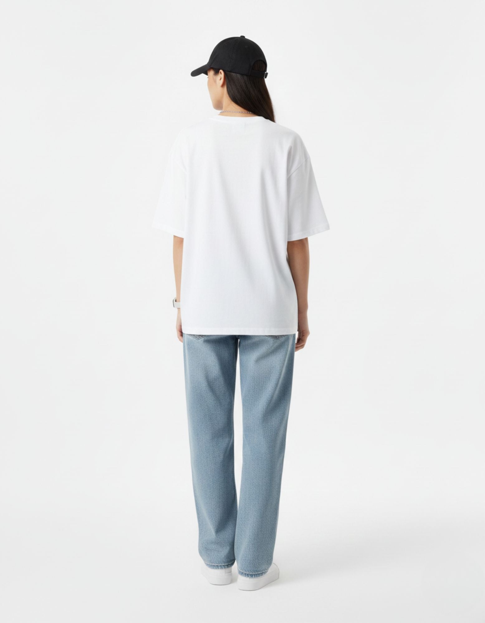 Graphic Girl Portrait Oversized T-Shirt