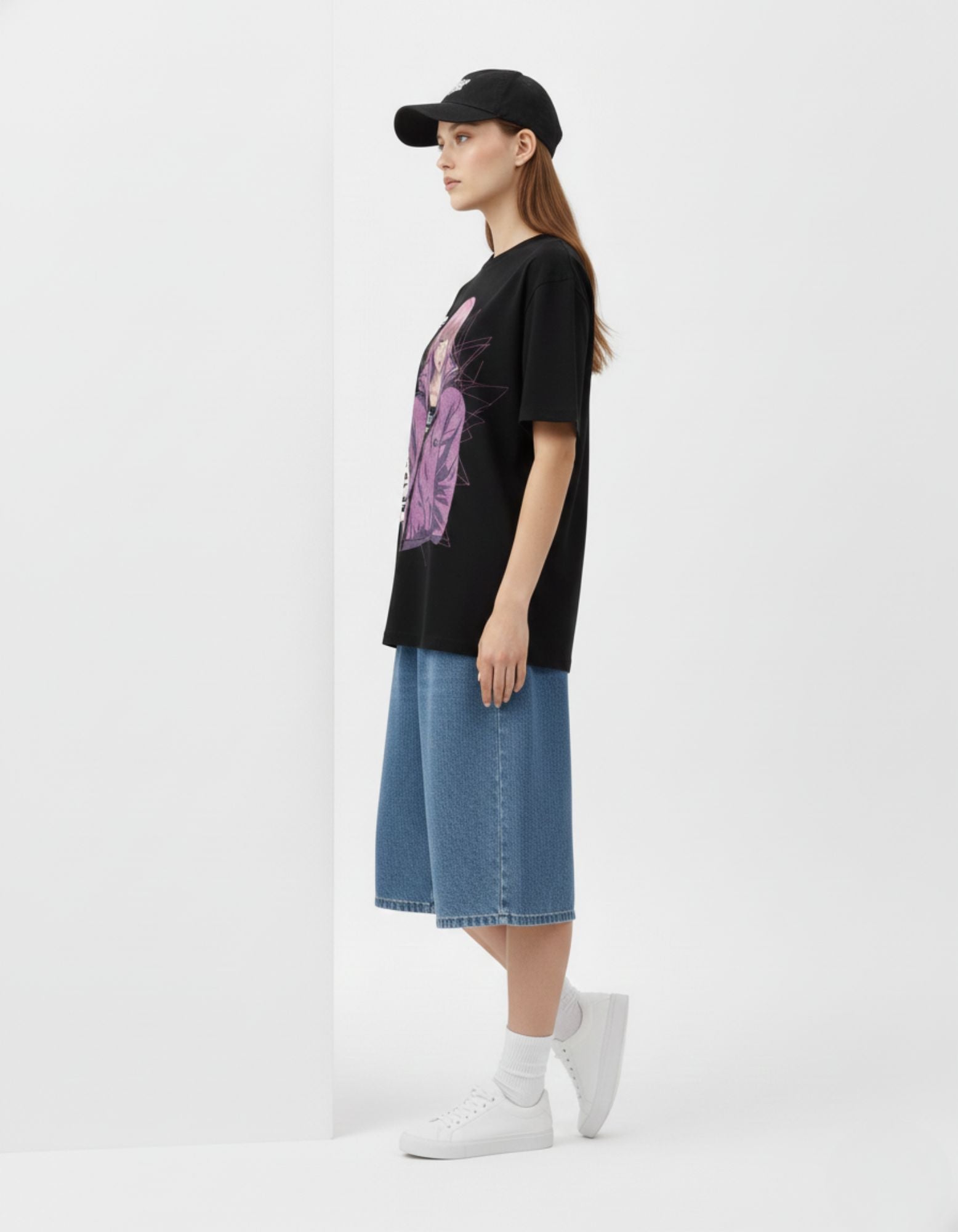 Neo Tokyo Pink Girl Oversized T-Shirt