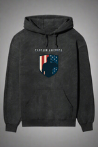 Acid Wash Hooded Sweatshirt