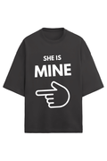 She Is Mine" Love Couple Terry Cloth T-shirt