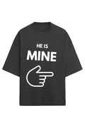 He Is Mine" Love Couple Terry Cloth T-shirt