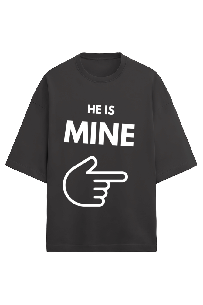 He Is Mine" Love Couple Terry Cloth T-shirt