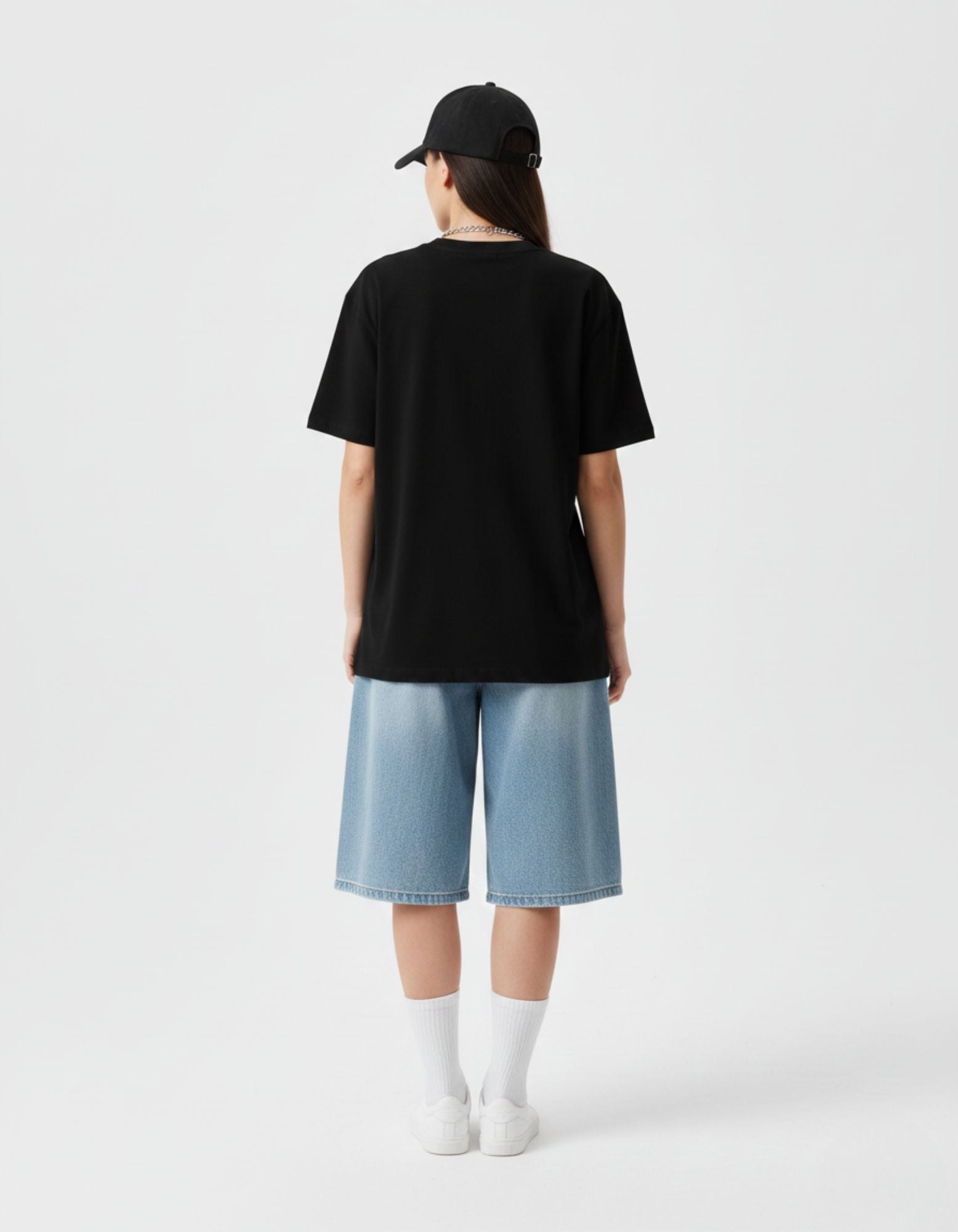 Cyber Noir Graphic Oversized T-Shirt