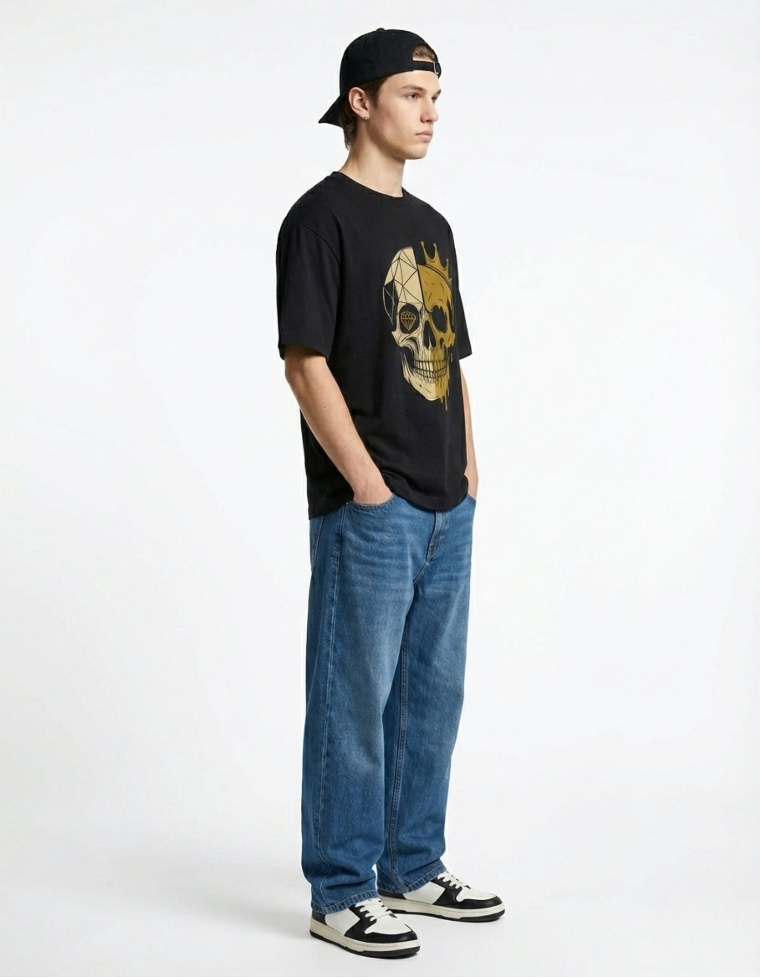 Royal Skull Drip Black Tee
