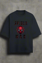 Terry Oversized T-Shirt with Spider-Man Print – Heroic Style