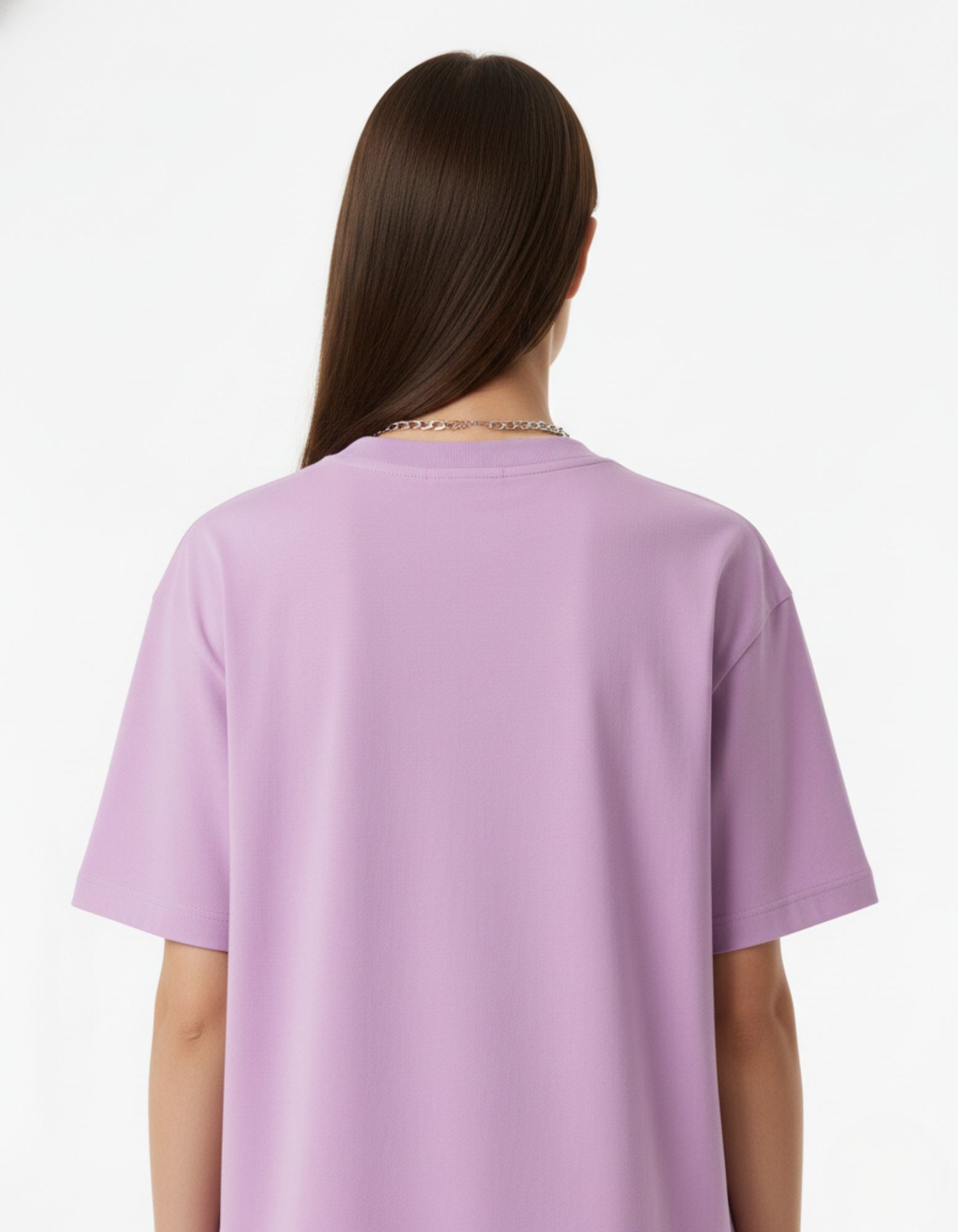 Purple Hair Portrait Oversized T-Shirt