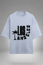 Terry Oversized T-Shirt with Los Angeles Print – Bold City Vibes