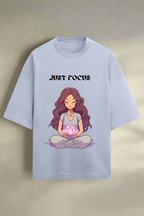 Terry Oversized T-Shirt with Girl Focused Design – Empowering Style