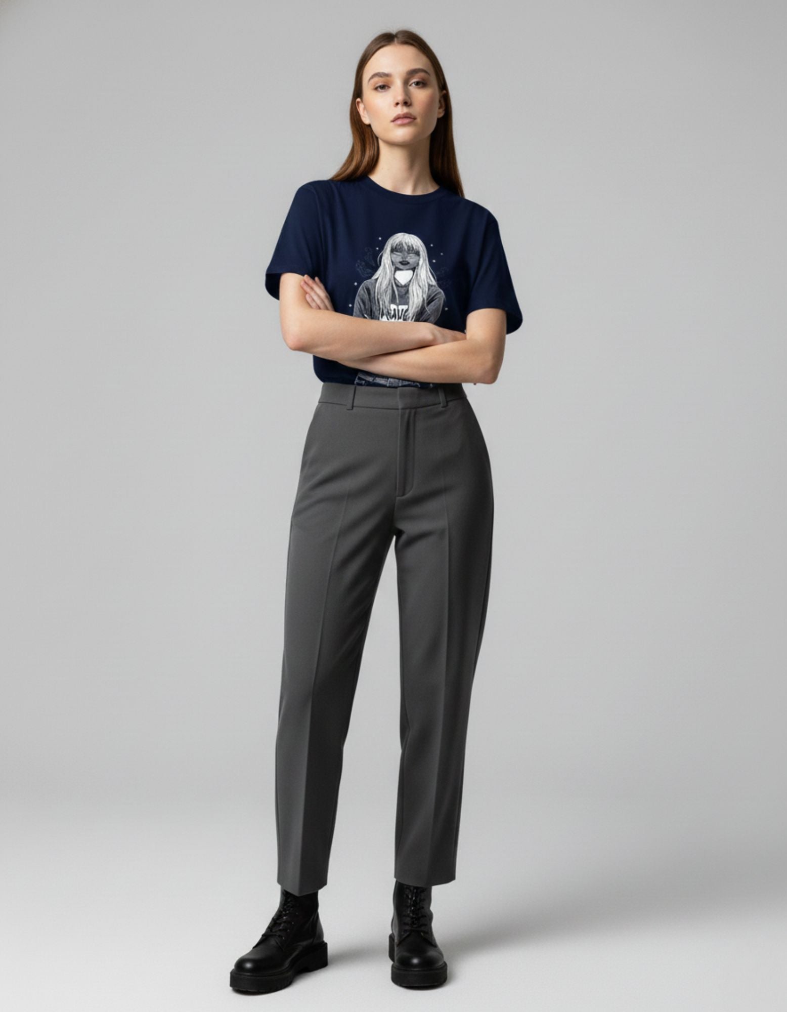 Monochrome Rebel Oversized T-Shirt