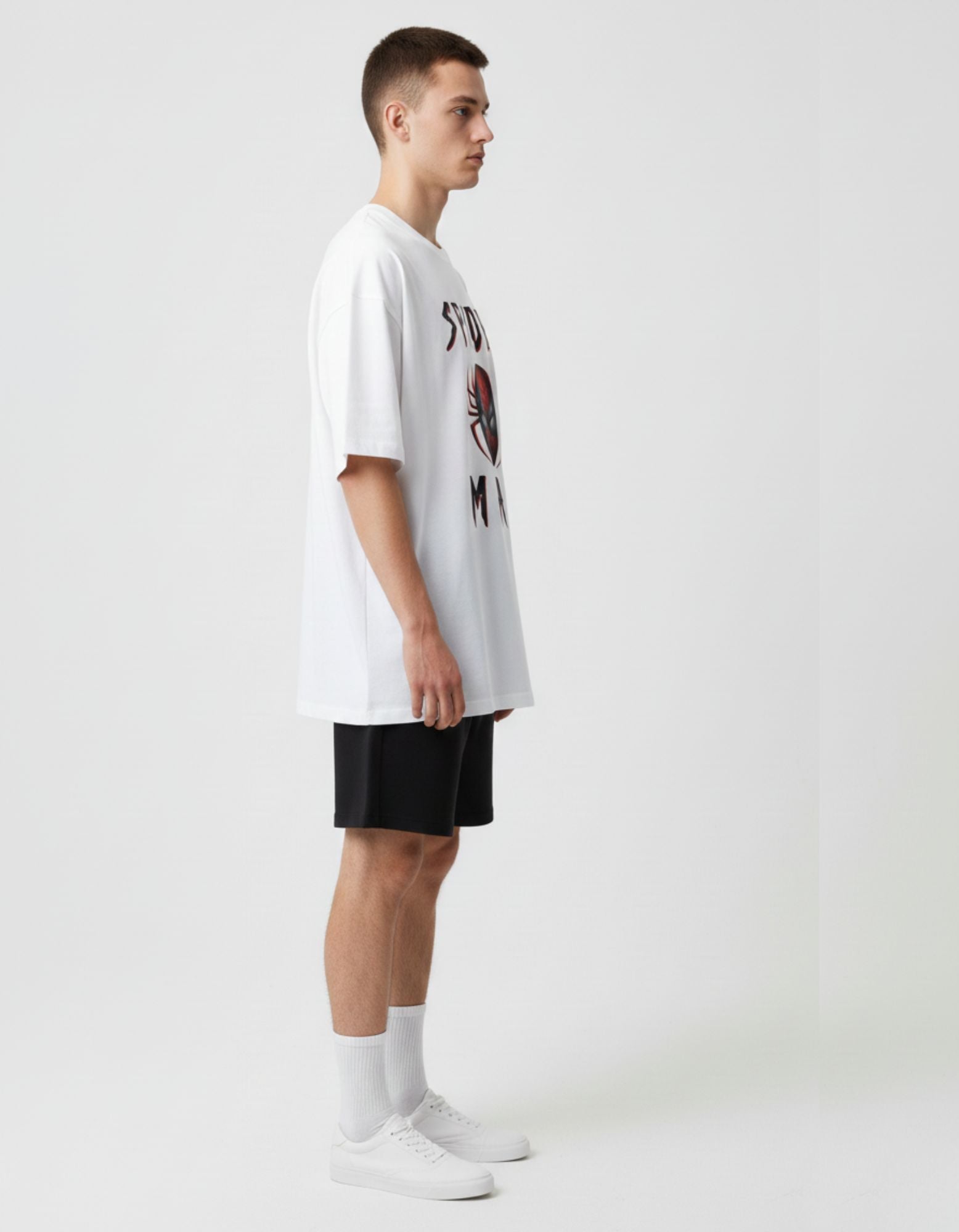 Terry Oversized T-Shirt with Spider-Man Print – Heroic Style