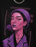 Cyber Noir Graphic Oversized T-Shirt