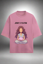 Terry Oversized T-Shirt with Girl Focused Design – Empowering Style