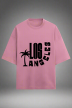 Terry Oversized T-Shirt with Los Angeles Print – Bold City Vibes