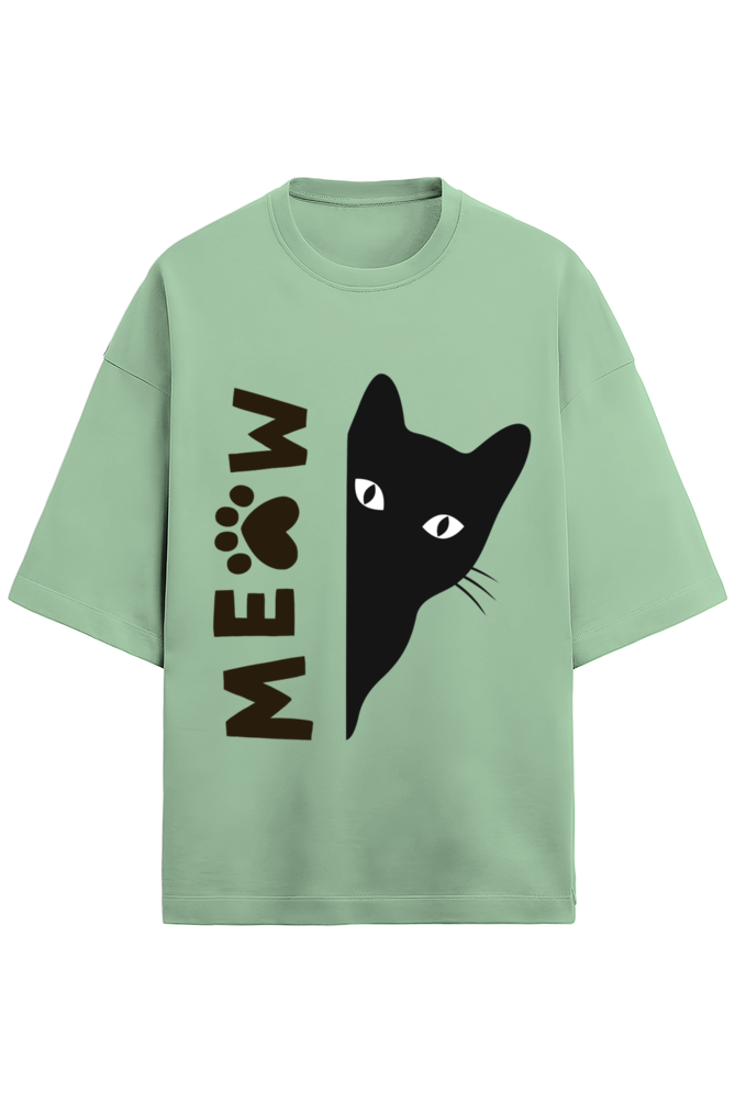 Stay Playful with the "Meow" Terry T-Shirt