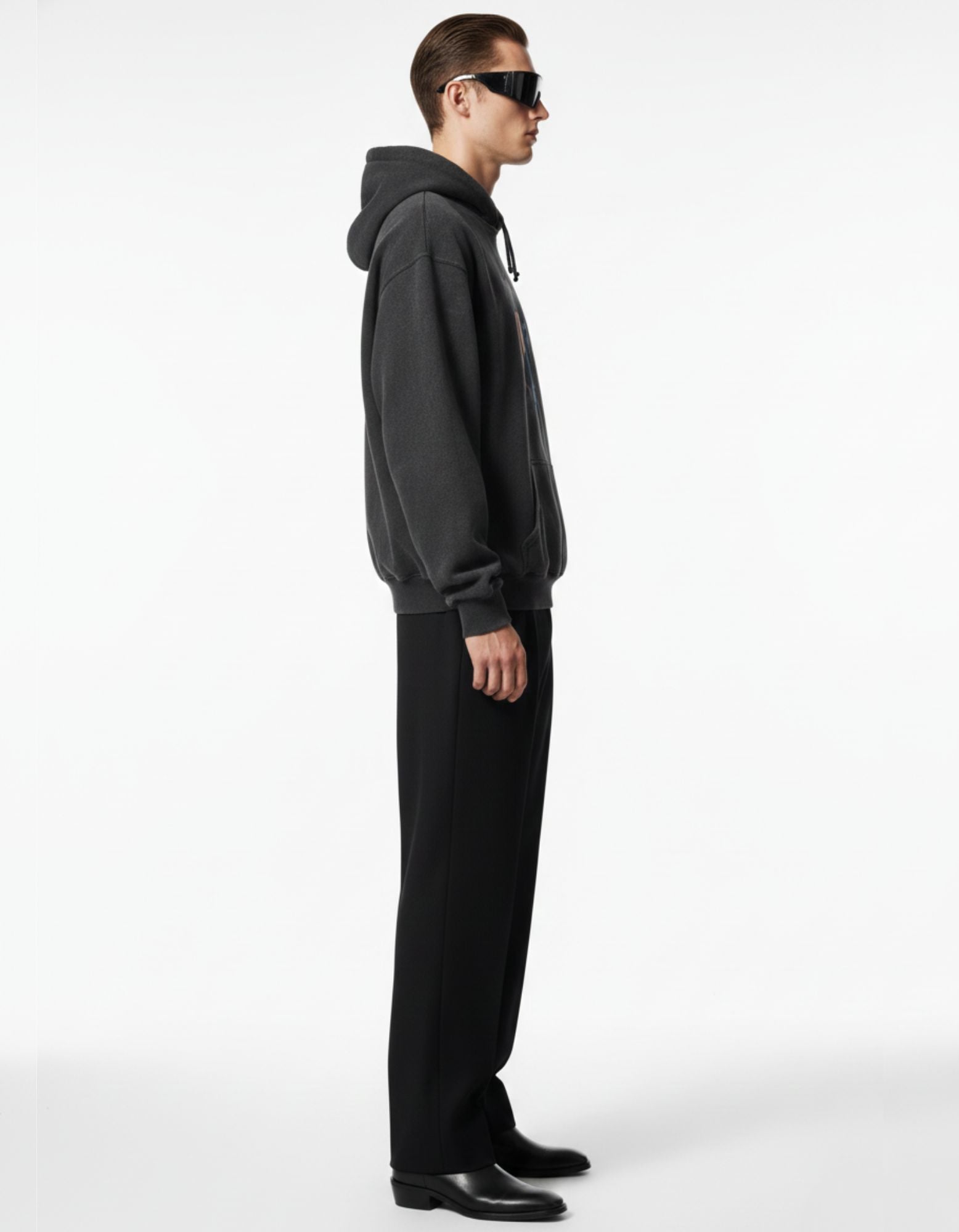 Acid Wash Hooded Sweatshirt