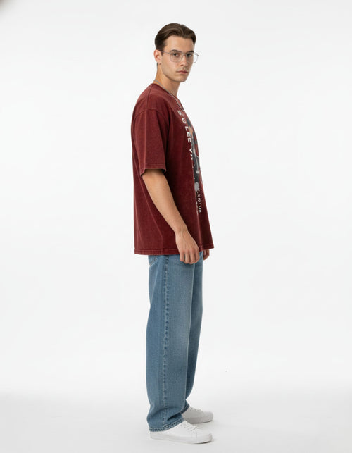 Anime Warrior Acid Wash Oversized Tee