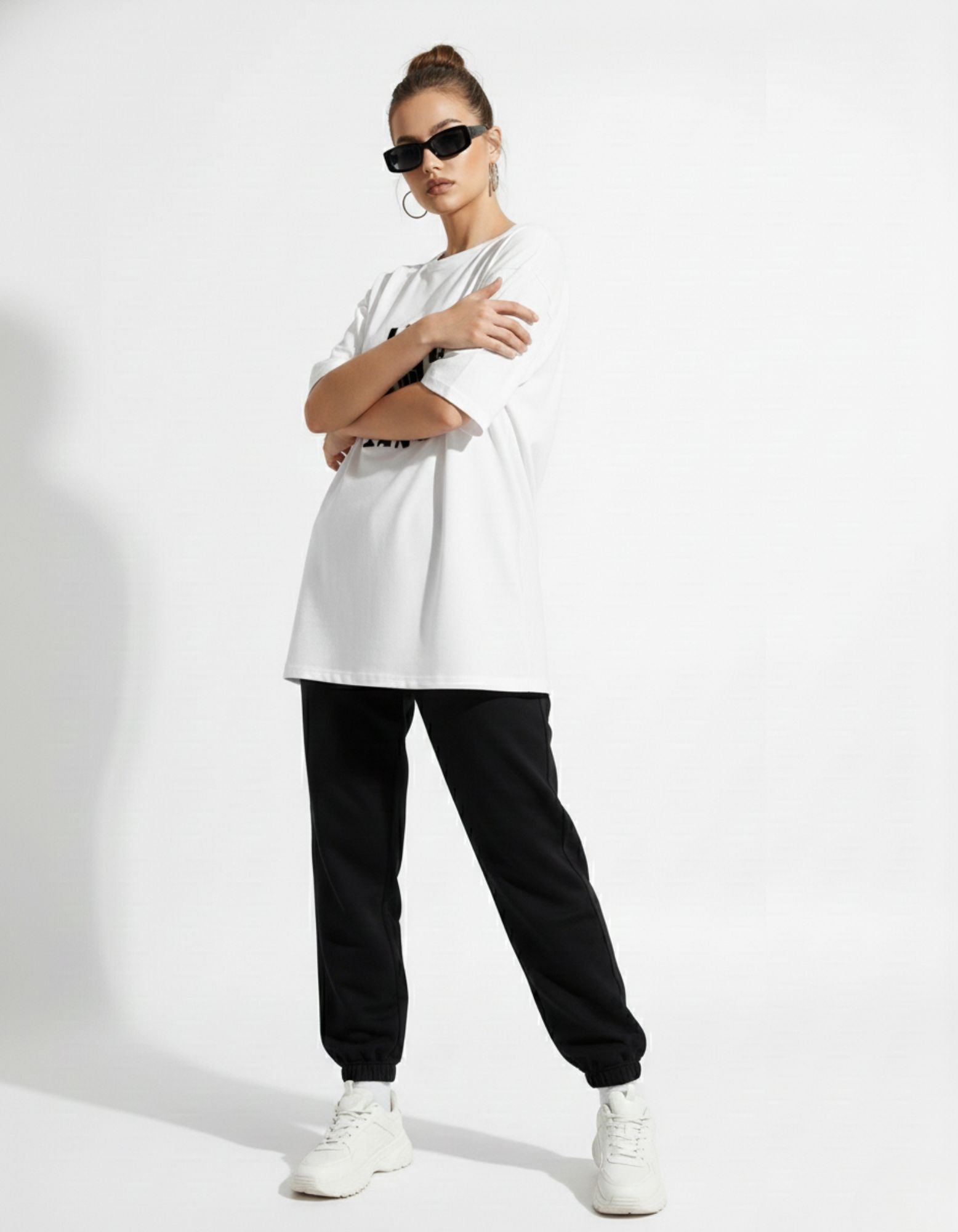 Terry Oversized T-Shirt with Los Angeles Print – Bold City Vibes