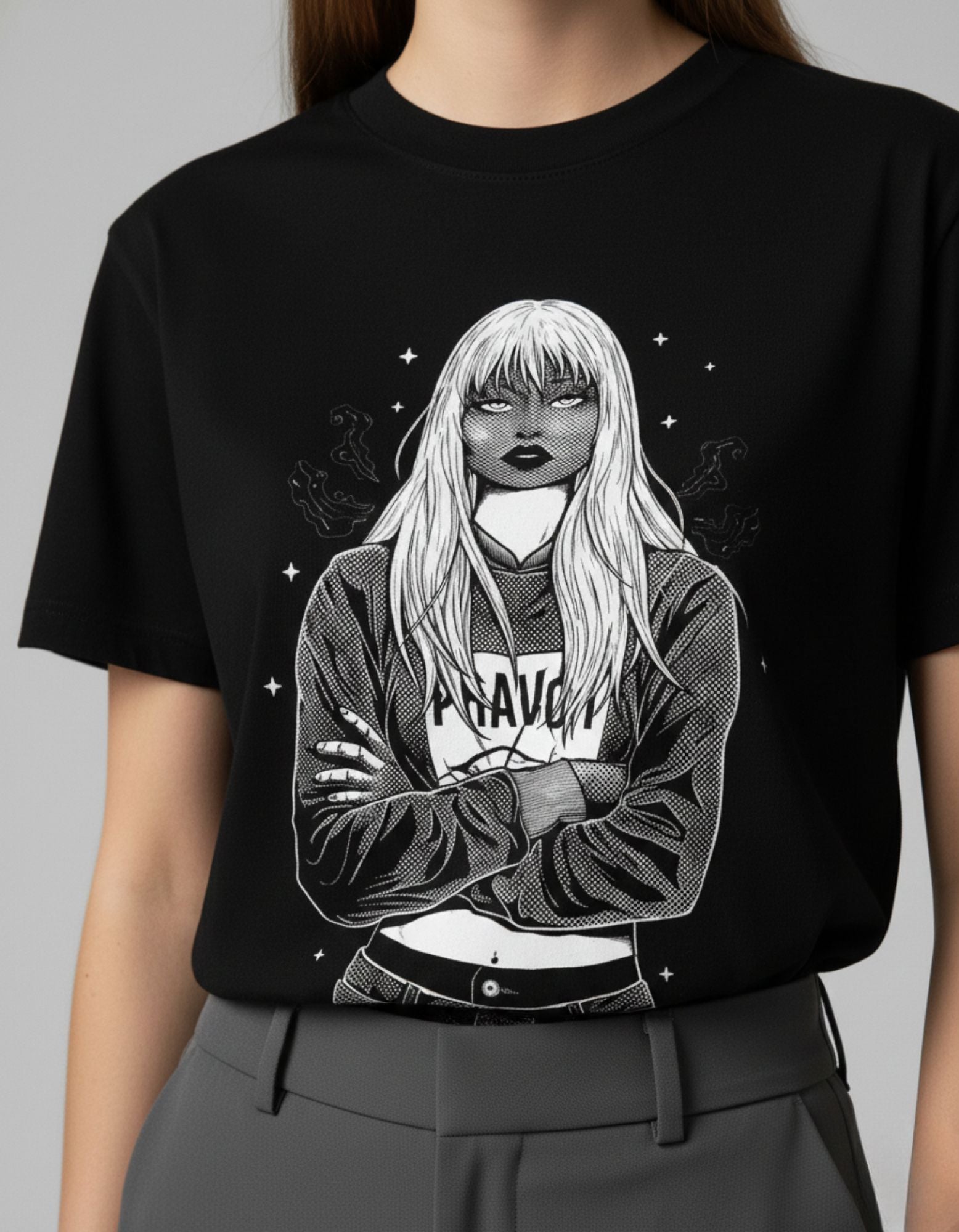 Monochrome Rebel Oversized T-Shirt