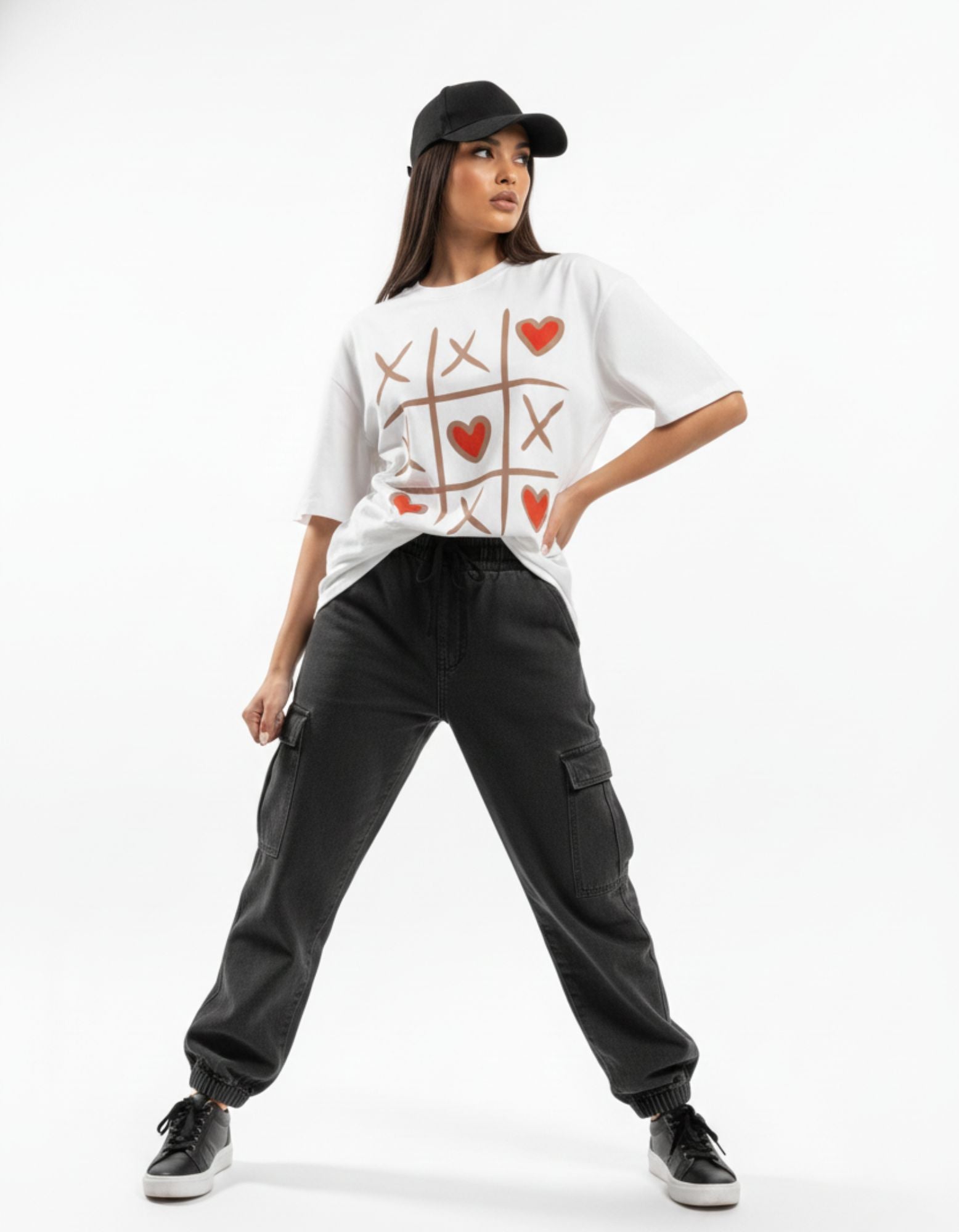 Add Love to Your Style with the Tic-Tac-Toe Heart Terry T-Shirt