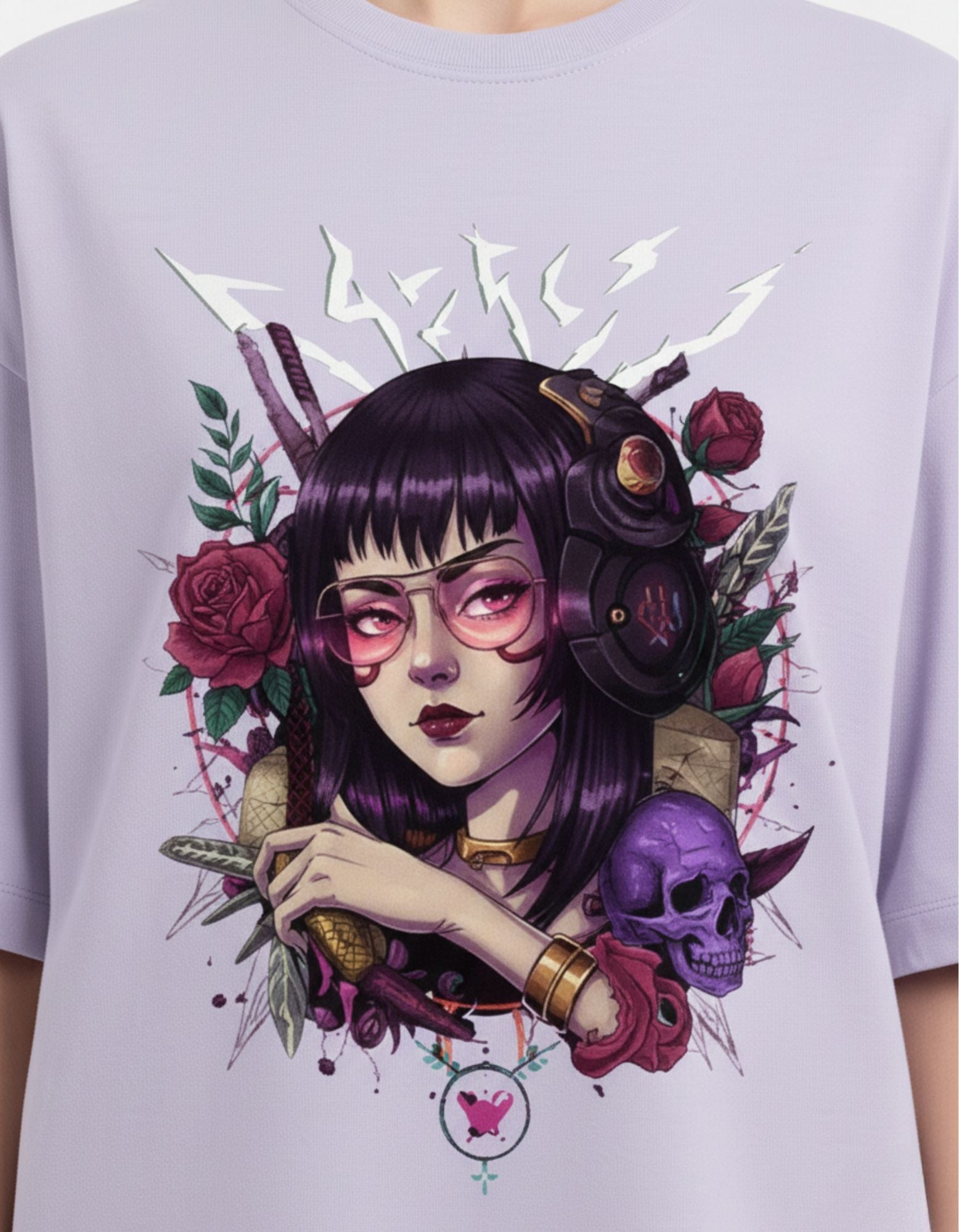 Terry Oversized Tee – Dark Rose Edition