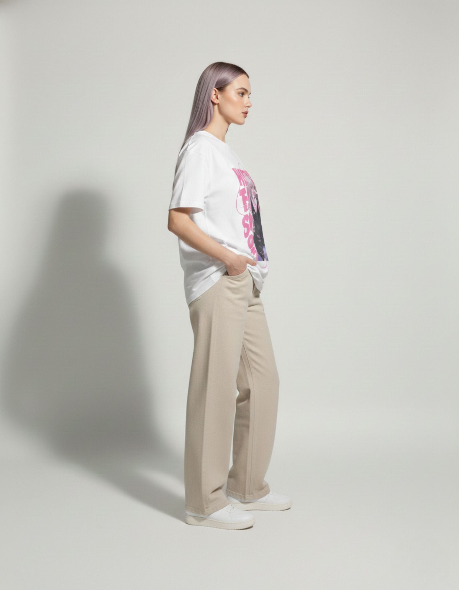 Oversized Anime Print T-Shirt