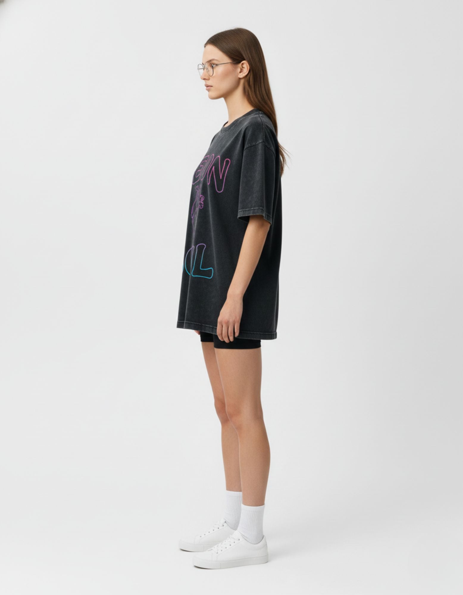 Neon Soul Acid Wash Oversized Tee