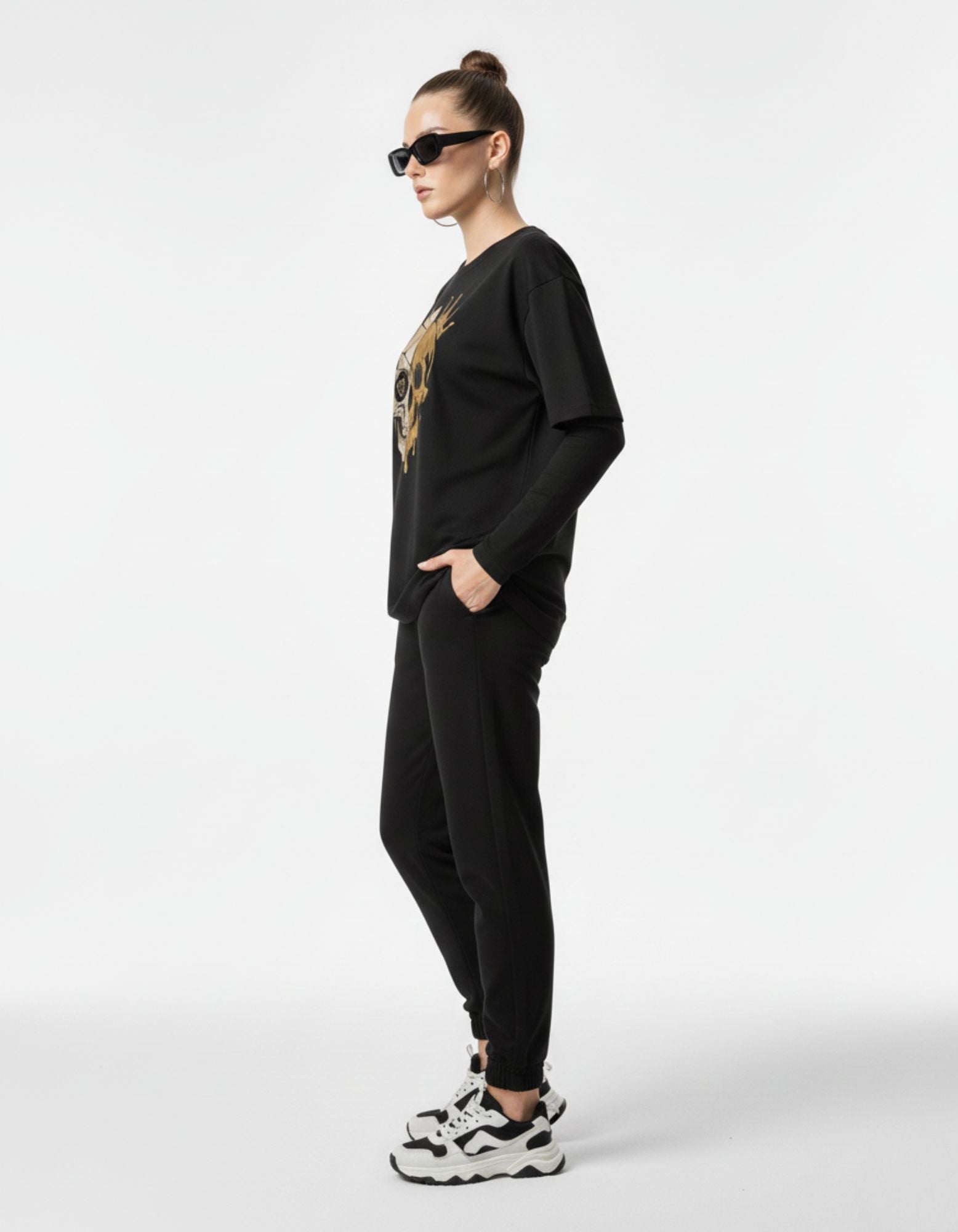 Royal Skull Drip Black Tee